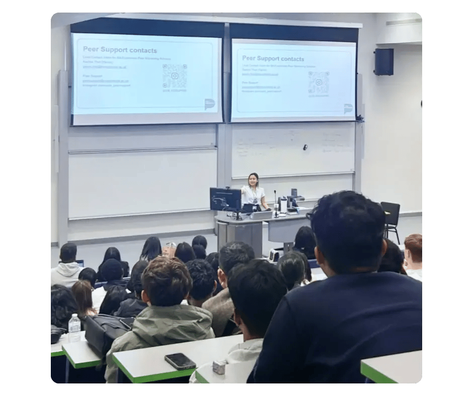 Photo of Rachel Joy or Rachel Yamin Thet delivering a presentation