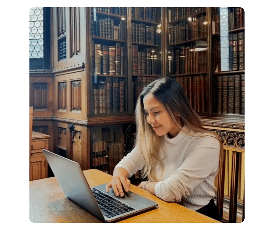Photo of Rachel Joy or Rachel Yamin Thet in library
